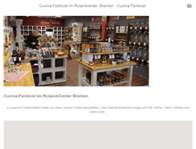 Tablet Screenshot of cucina-feinkost.com